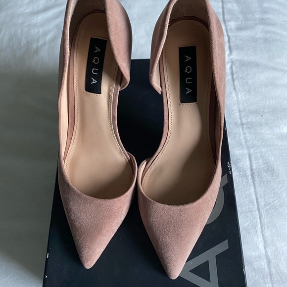 Aqua Half D'Orsay Pumps - Picture 2 of 7